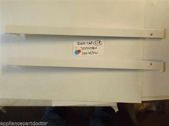 AMANA Stove 309458W 309457W End Cap, Rt, Lt (wht) used AMANA Stove 309458W 309457W End Cap, Rt, Lt (wht) used